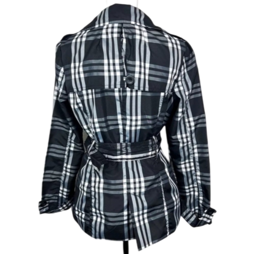 Jou Jou Womens Plaid Black and White Blazier Coat Size L - Picture 2 of 7